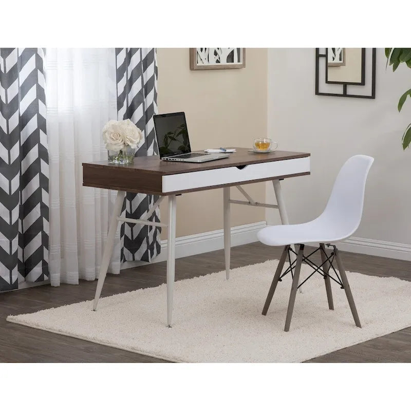 Scrivania moderna Alcove con ampio cassetto a scomparti
