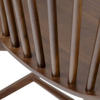Sedia da pranzo Mid-Century con schienale a fusi e struttura in legno massello - Rovere, Noce o Nero