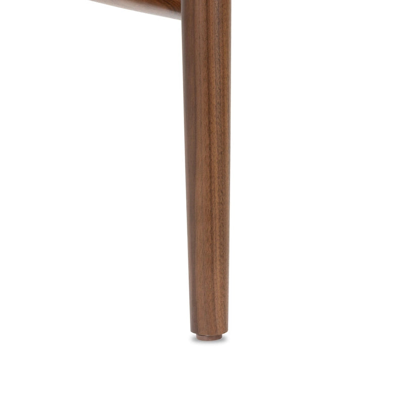 Sedia da pranzo Mid-Century con schienale a fusi e struttura in legno massello - Rovere, Noce o Nero