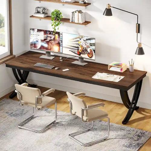 Scrivania per computer da 78 pollici per l'ufficio domestico, tavolo rettangolare per sala studio