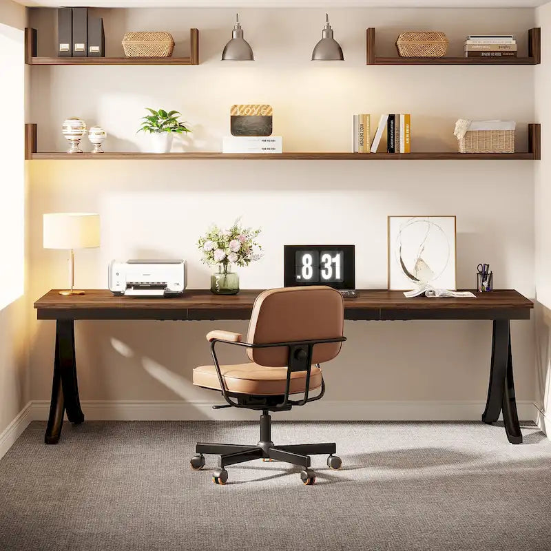 Scrivania per computer da 78 pollici per l'ufficio domestico, tavolo rettangolare per sala studio