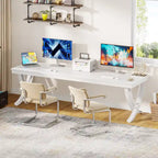 Scrivania per computer da 78 pollici per l'ufficio domestico, tavolo rettangolare per sala studio