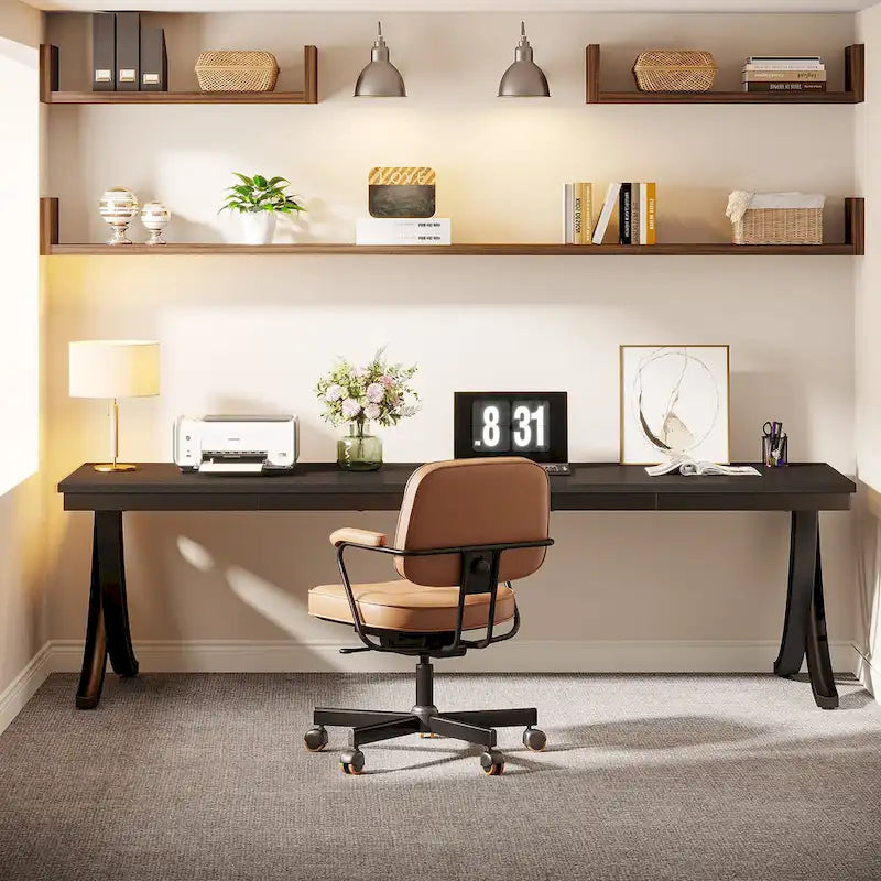 Scrivania per computer da 78 pollici per l'ufficio domestico, tavolo rettangolare per sala studio