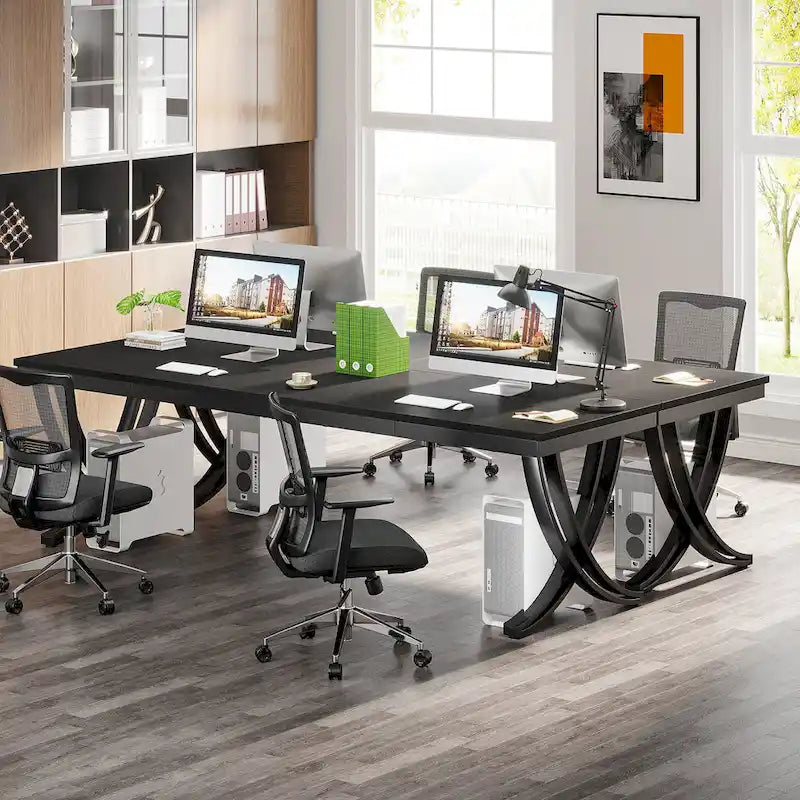 Scrivania per computer da 78 pollici per l'ufficio domestico, tavolo rettangolare per sala studio