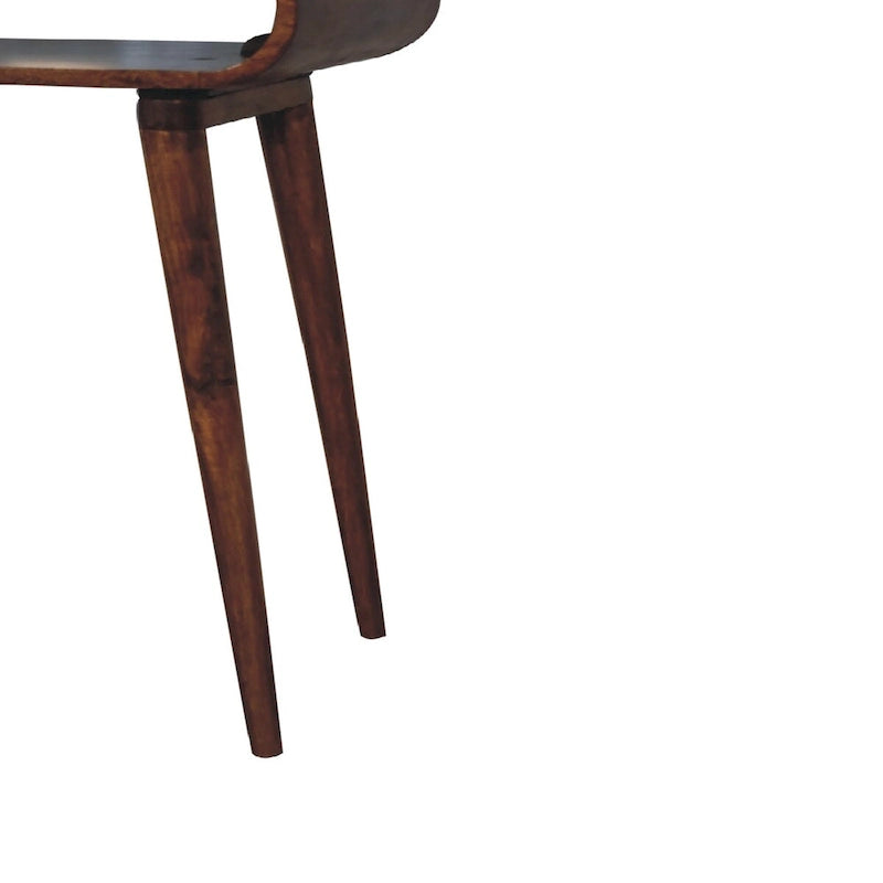 Consolle in Legno Massello Stile Nordico - Finitura Castagno