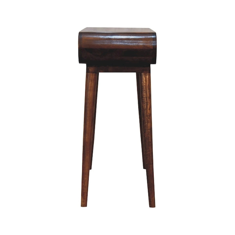 Consolle in Legno Massello Stile Nordico - Finitura Castagno
