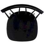 Sedie da pranzo con schienale a fusi in stile rustico, set da 2 - Nero, 48 cm L x 43 cm P x 89 cm H