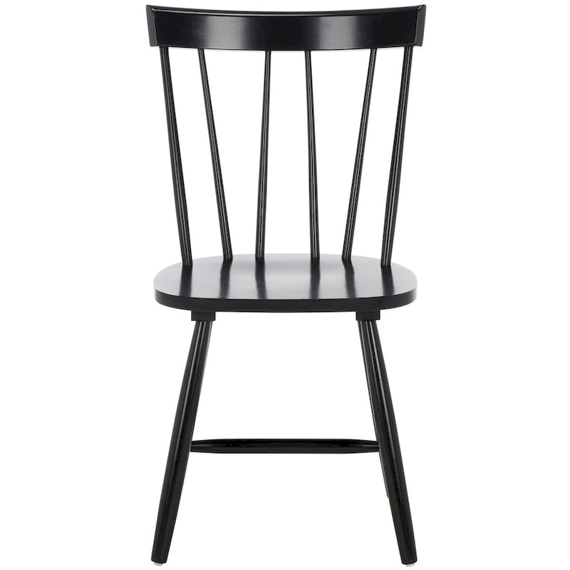 Sedie da pranzo con schienale a fusi in stile rustico, set da 2 - Nero, 48 cm L x 43 cm P x 89 cm H
