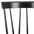 Sedie da pranzo con schienale a fusi in stile rustico, set da 2 - Nero, 48 cm L x 43 cm P x 89 cm H