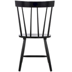 Sedie da pranzo con schienale a fusi in stile rustico, set da 2 - Nero, 48 cm L x 43 cm P x 89 cm H